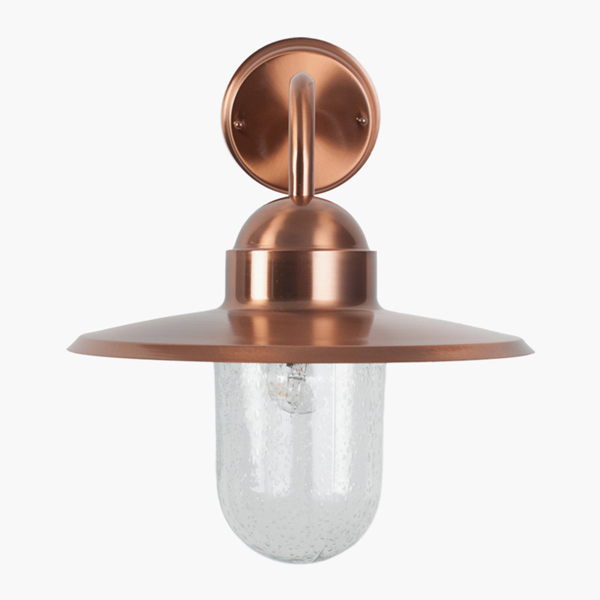 Lilum Metal and Glass Fisherman Wall Light in Copper