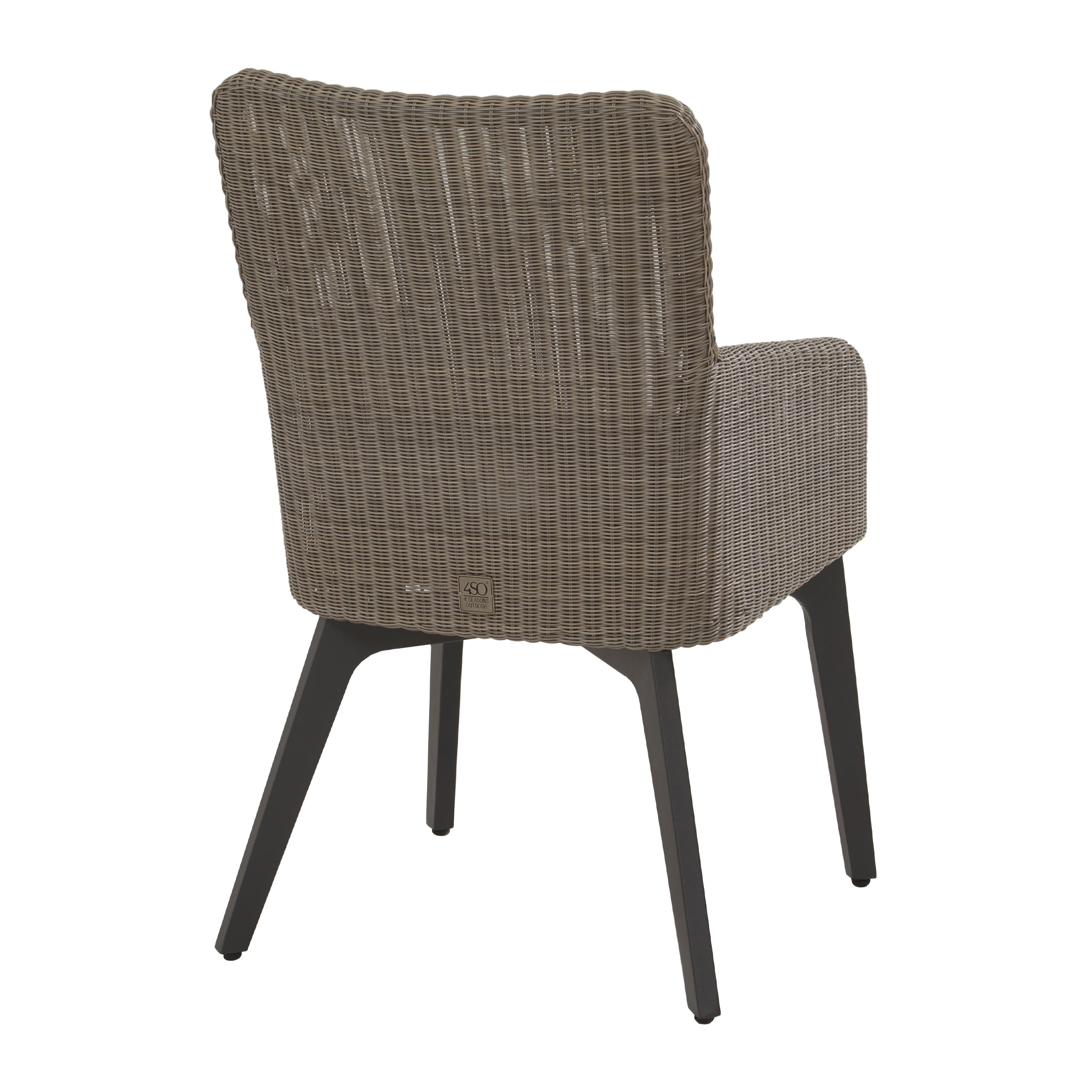 Luxor 6 Seat Rectangular Dining Set with Teak Table in Ash Grey