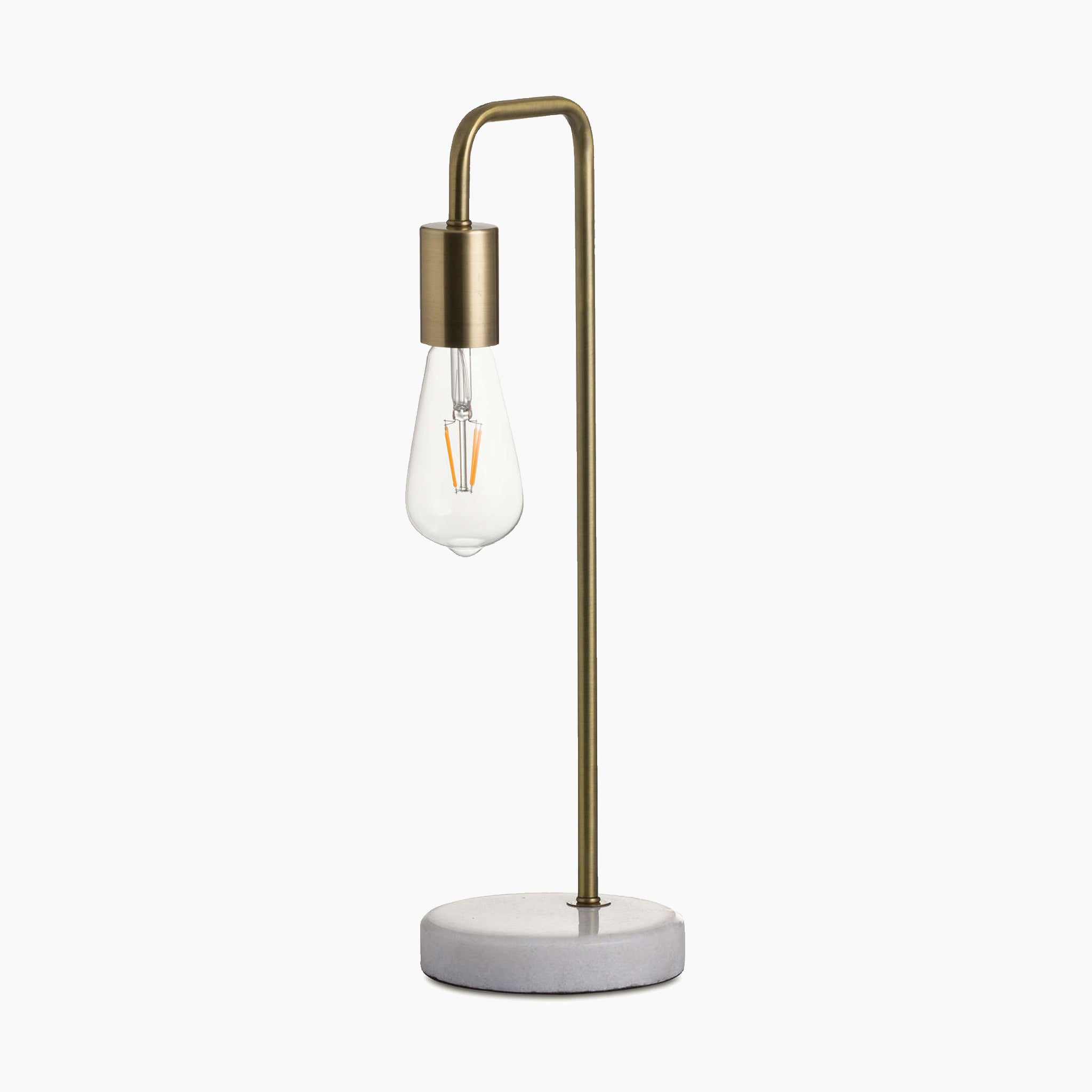 Marble And Brass Industrial Desk Lamp