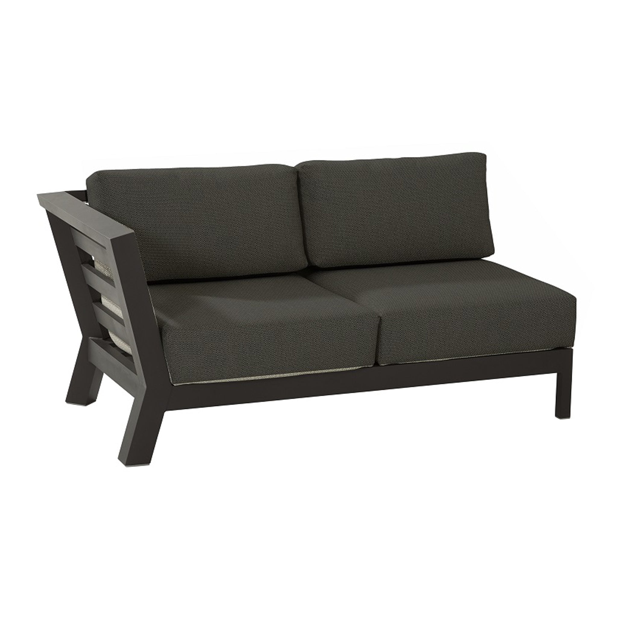 Meteoro Corner Group Set with Teak Table in Anthracite