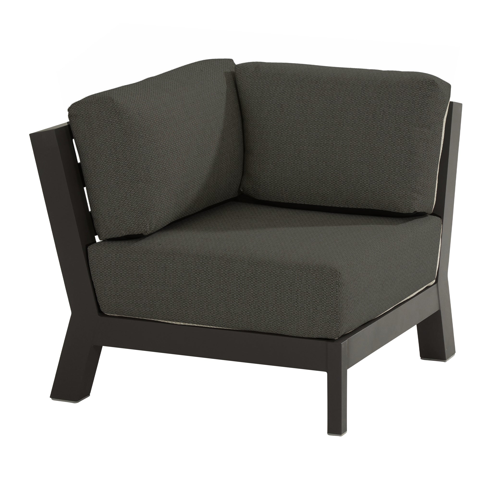 Meteoro Corner Group Set with Teak Table in Anthracite