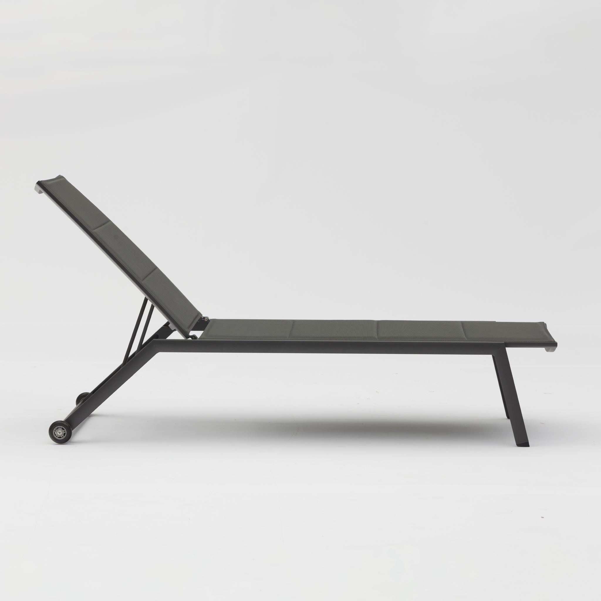 Monaco Padded Sunlounger in Charcoal