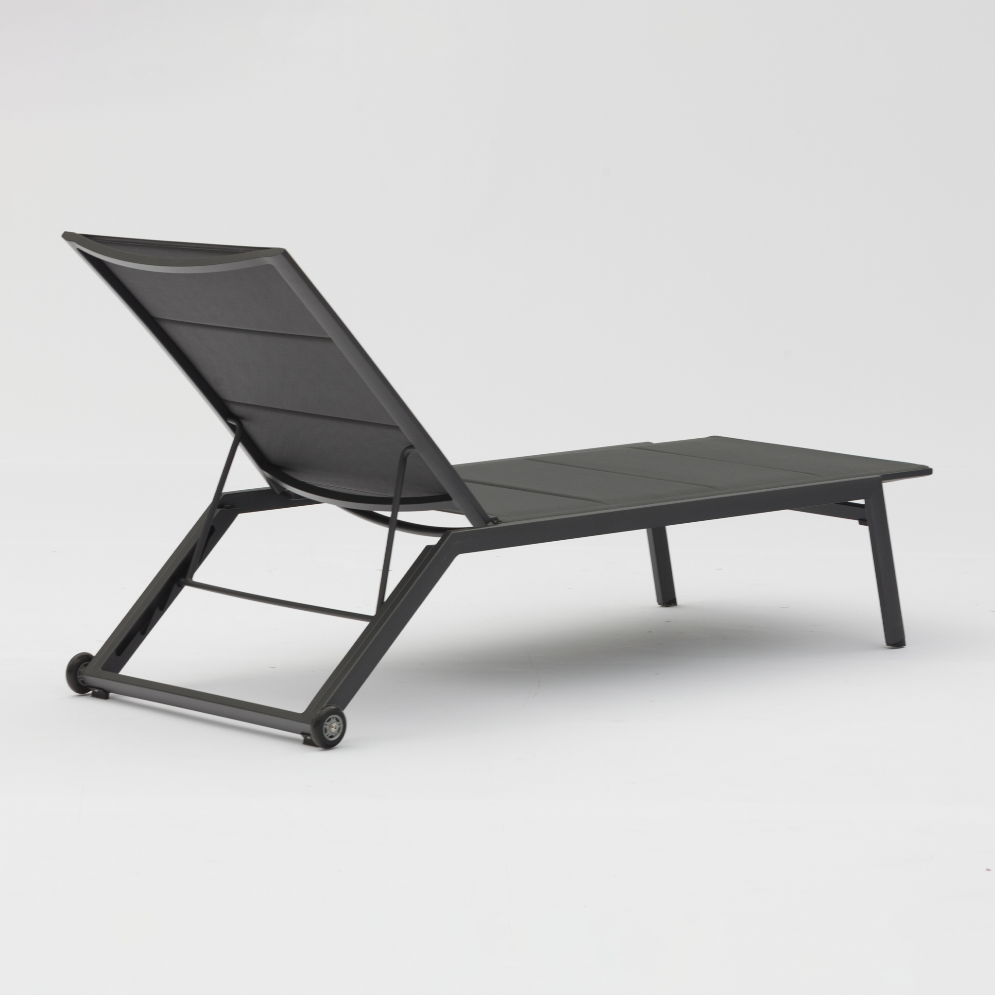 Monaco Padded Sunlounger in Charcoal