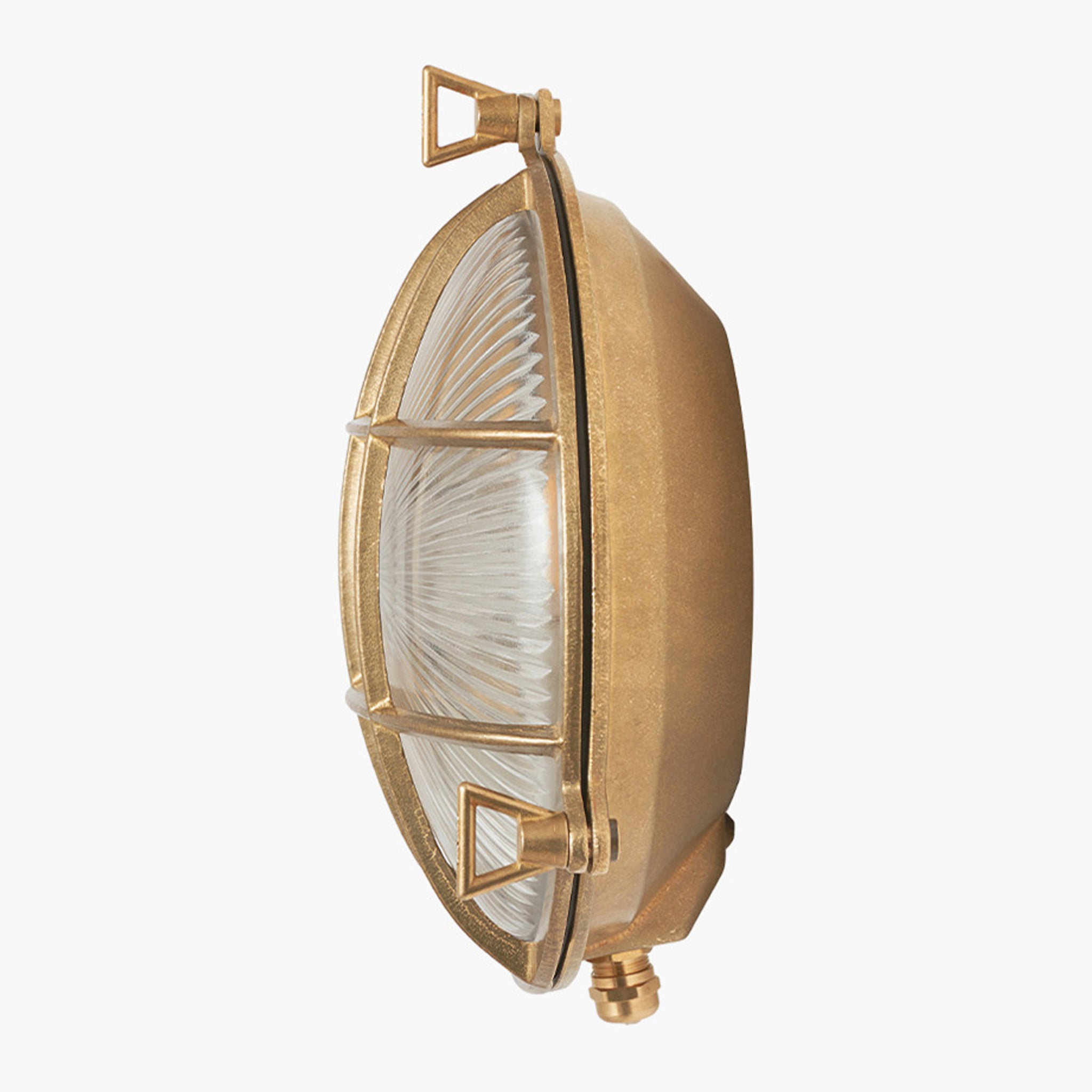 Montana Antique Brass Metal Caged Round Outdoor Wall Light