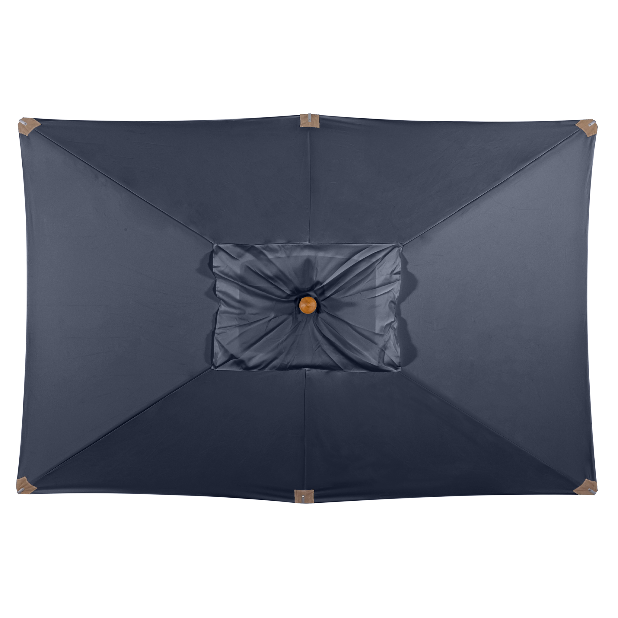 Styx 3m x 2m Rectangular Deluxe Wooden Parasol in Navy