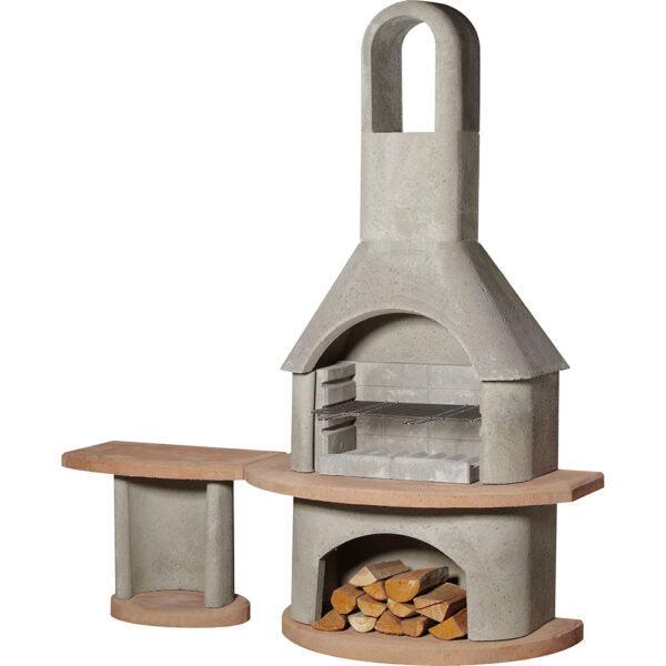 Buschbeck Carmen Masonry Barbecue With Side Table