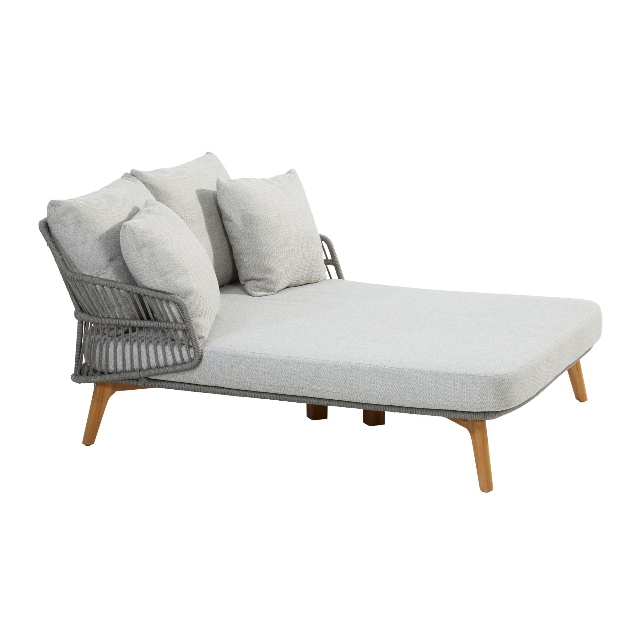Sempre Double Lounger in Light Grey