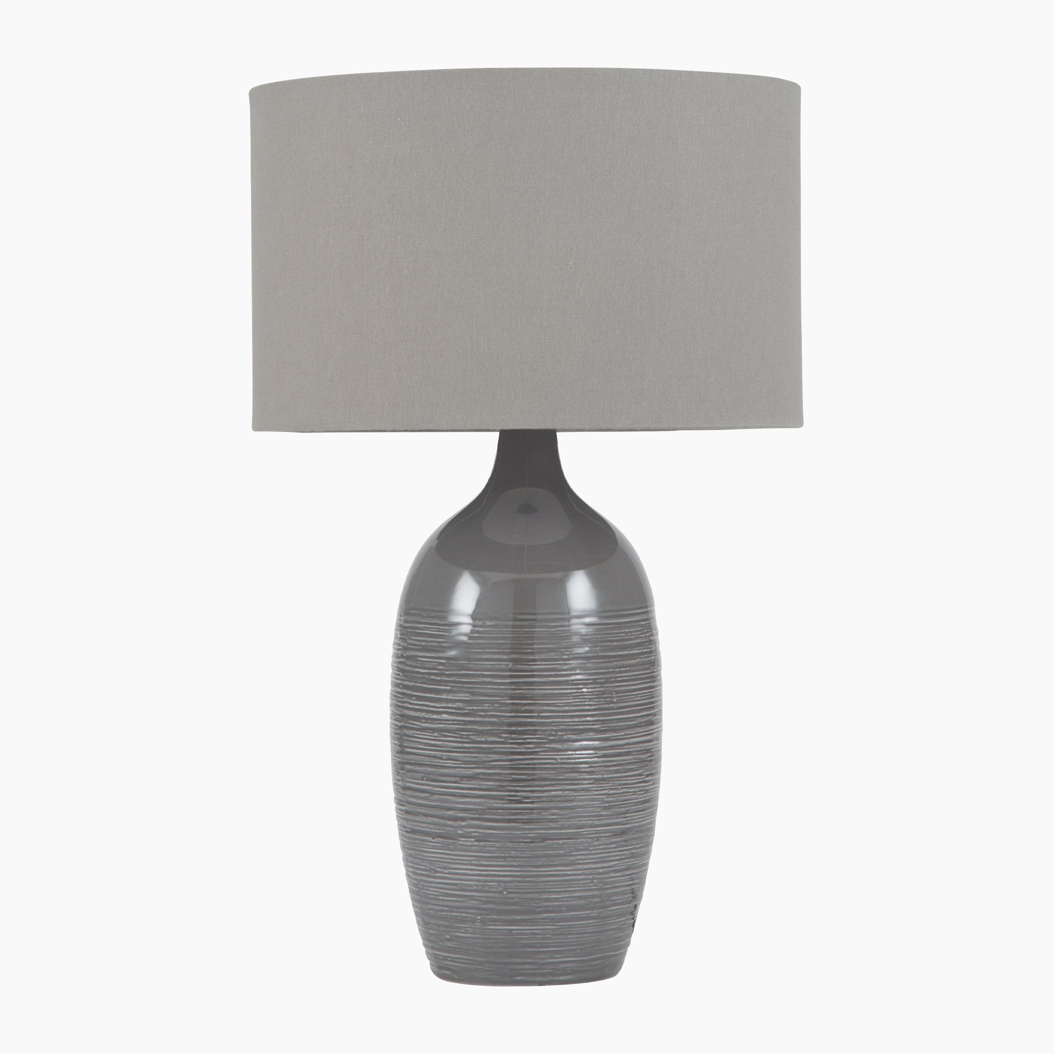 Abbie Etched Graphite Ceramic Table Lamp in Grey - Harbour lifestyle
