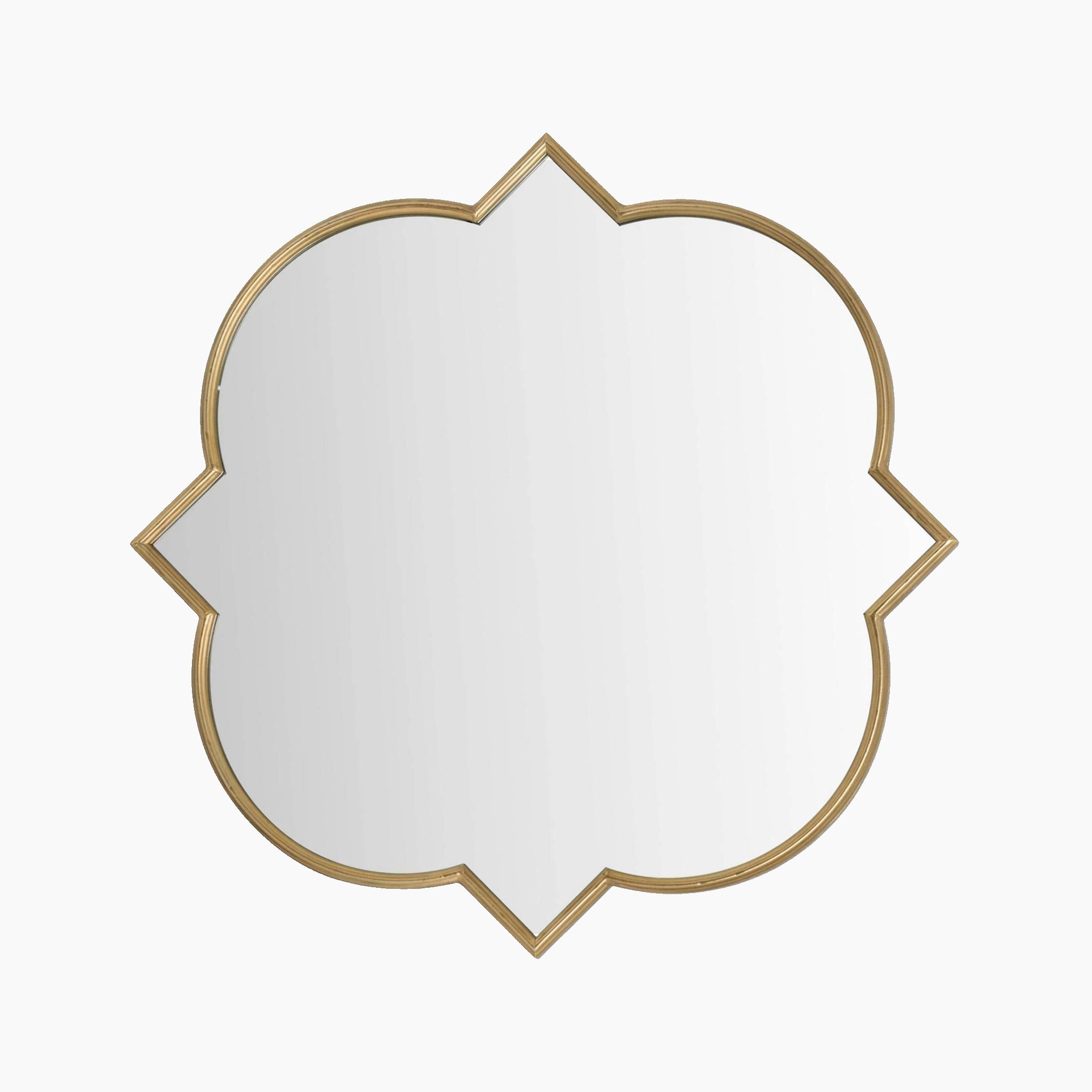 Antique Gold Quarterfoil Mirror