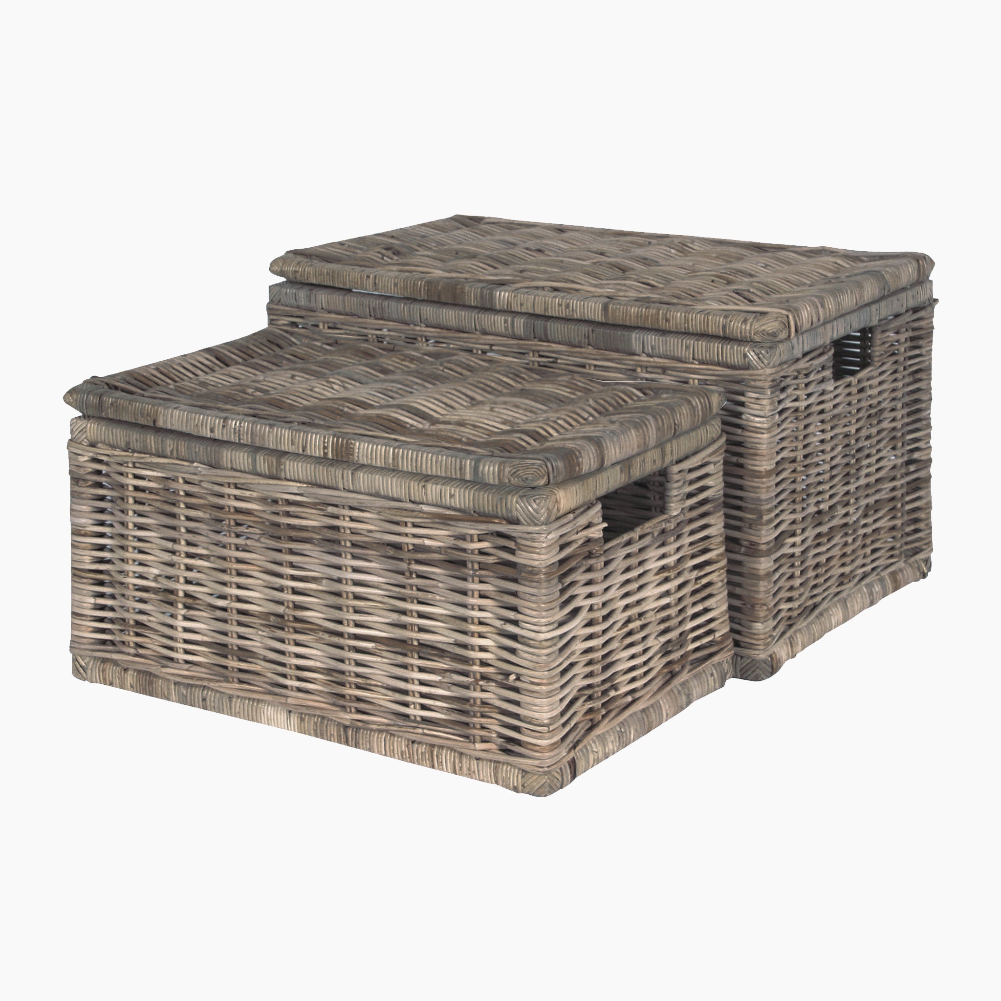 Bali Grey Kubu Set of 2 Rectangular Chests