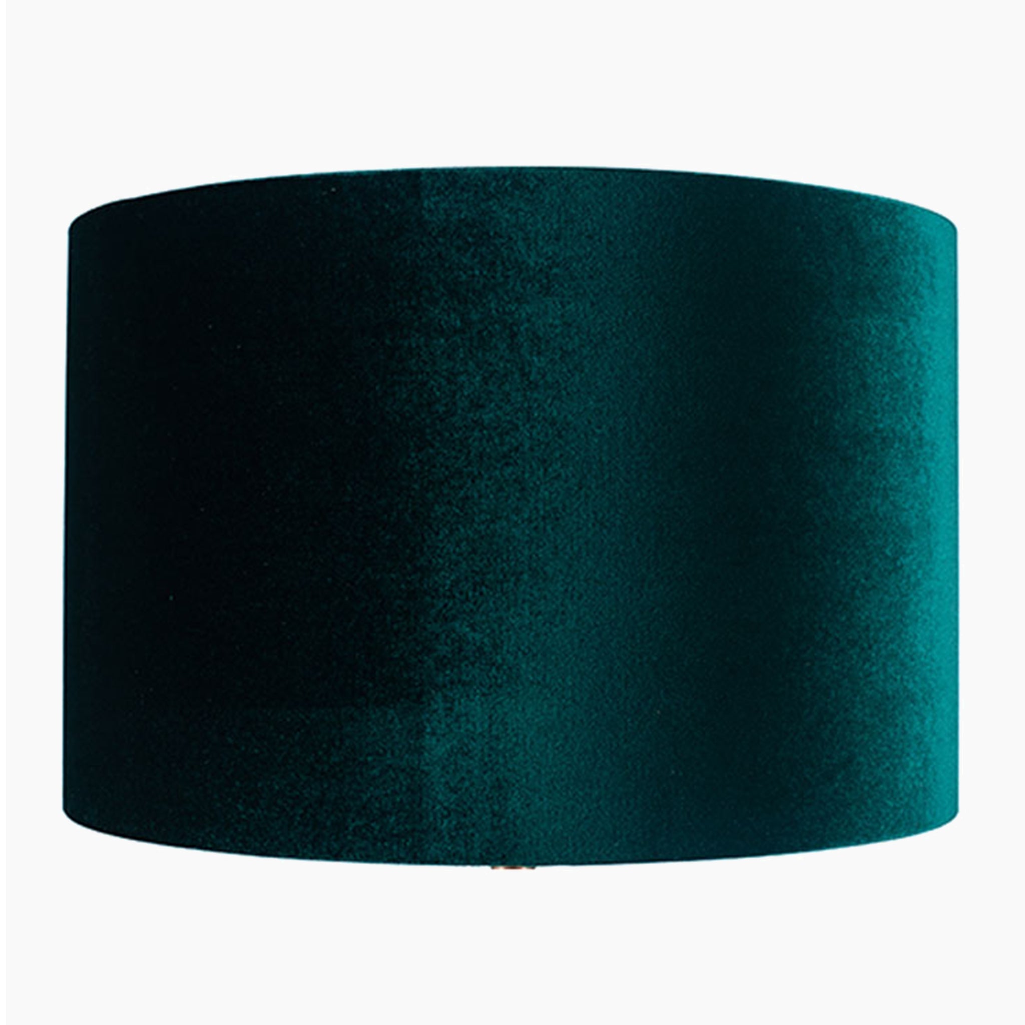 The Pacific Lifestyle Bow 40cm forest green velvet cylinder shade stands elegantly against a stark white background.