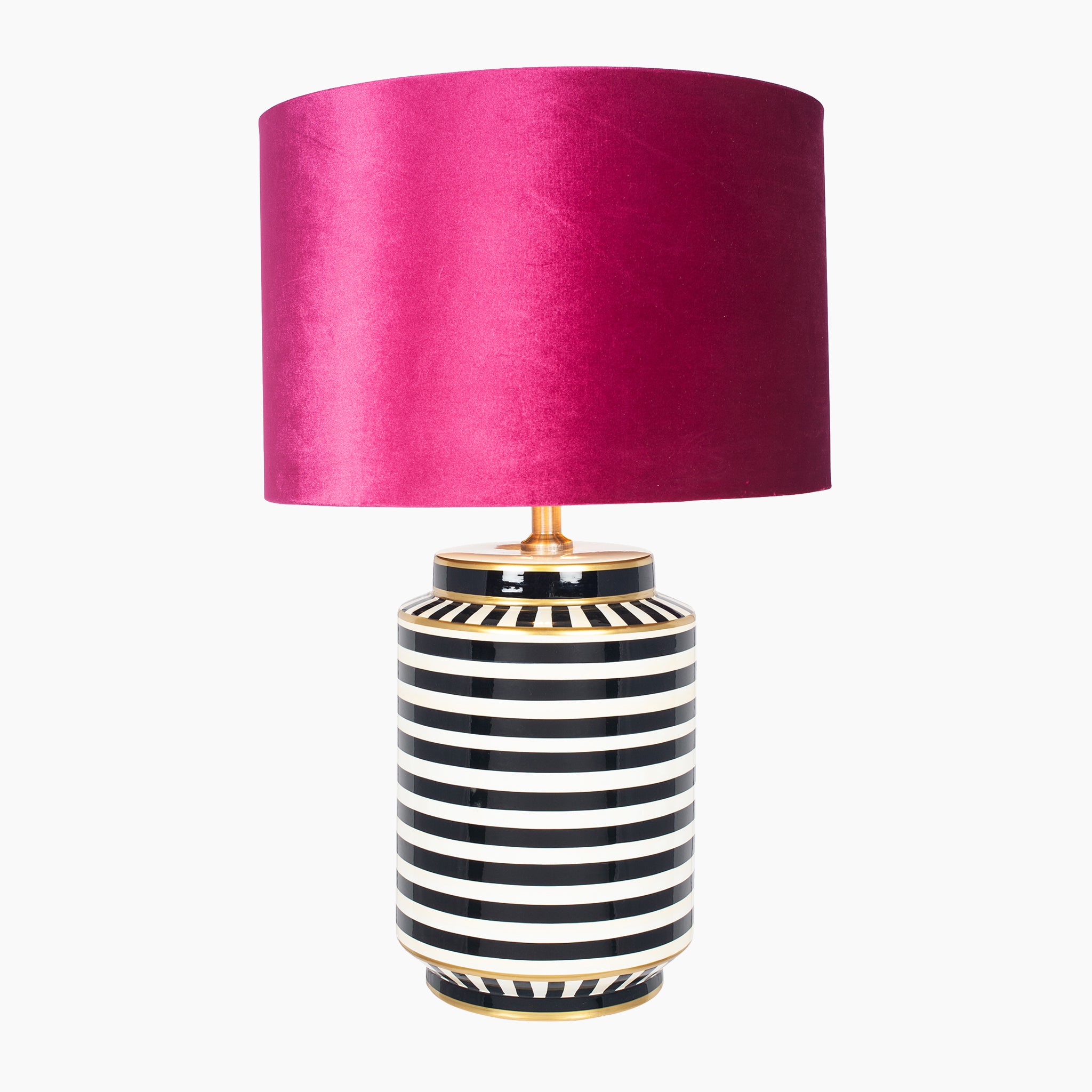 Bow 40cm Raspberry Velvet Cylinder Shade