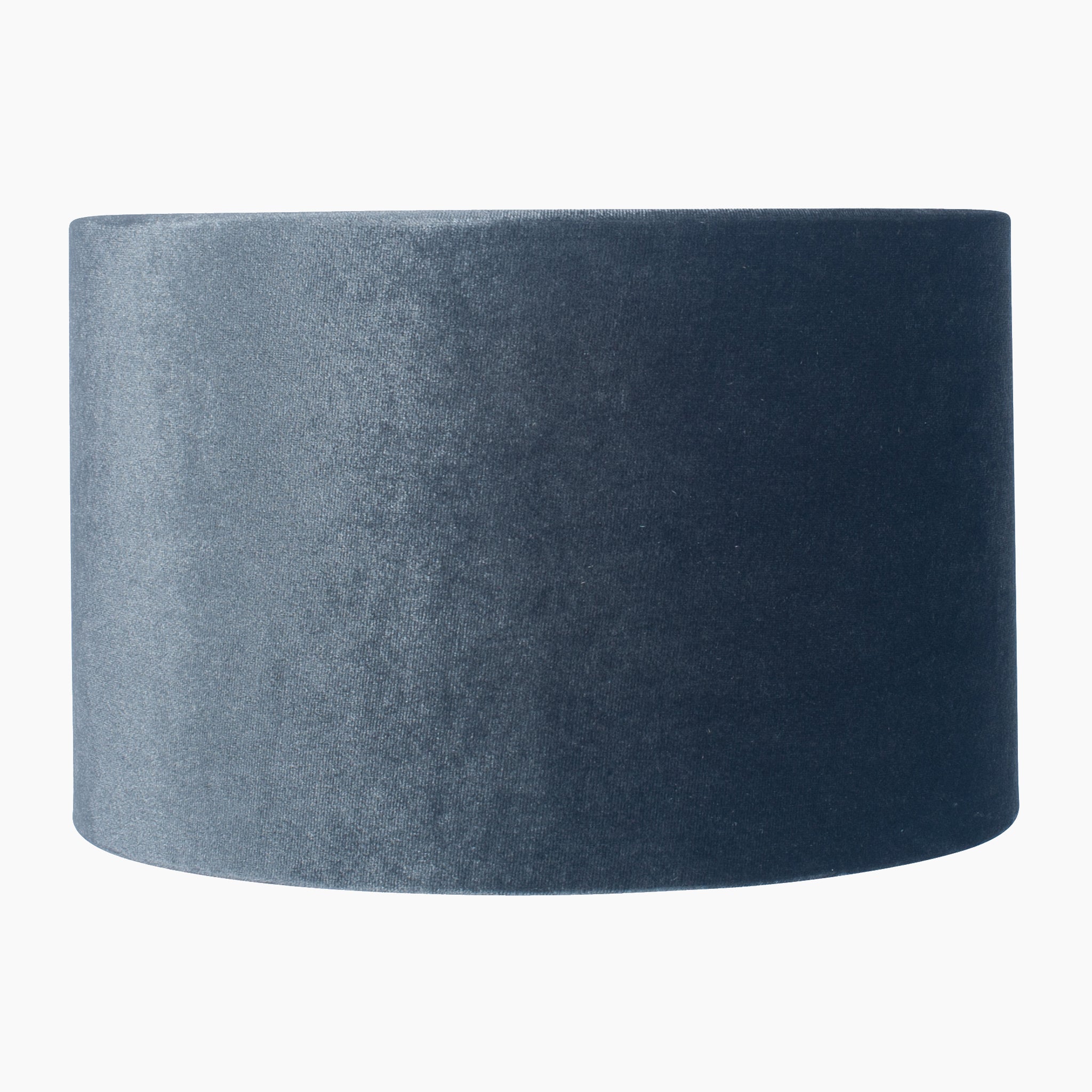 The Pacific Lifestyle - Bow 40cm Slate Velvet Cylinder Shade features a velvety slate color on a plain white background.