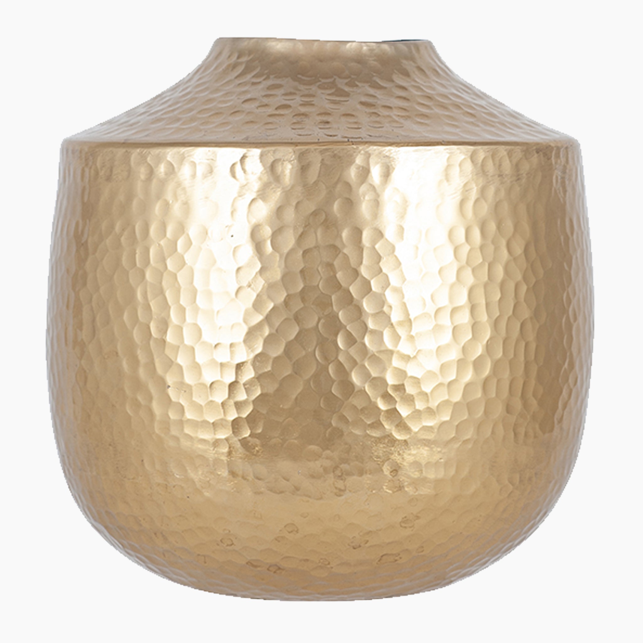 Brass Metal Hammered Small Vase