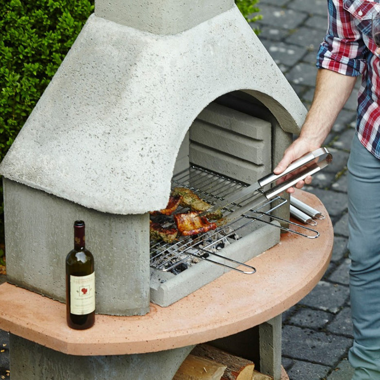 Buschbeck Carmen Masonry Barbecue With Side Table