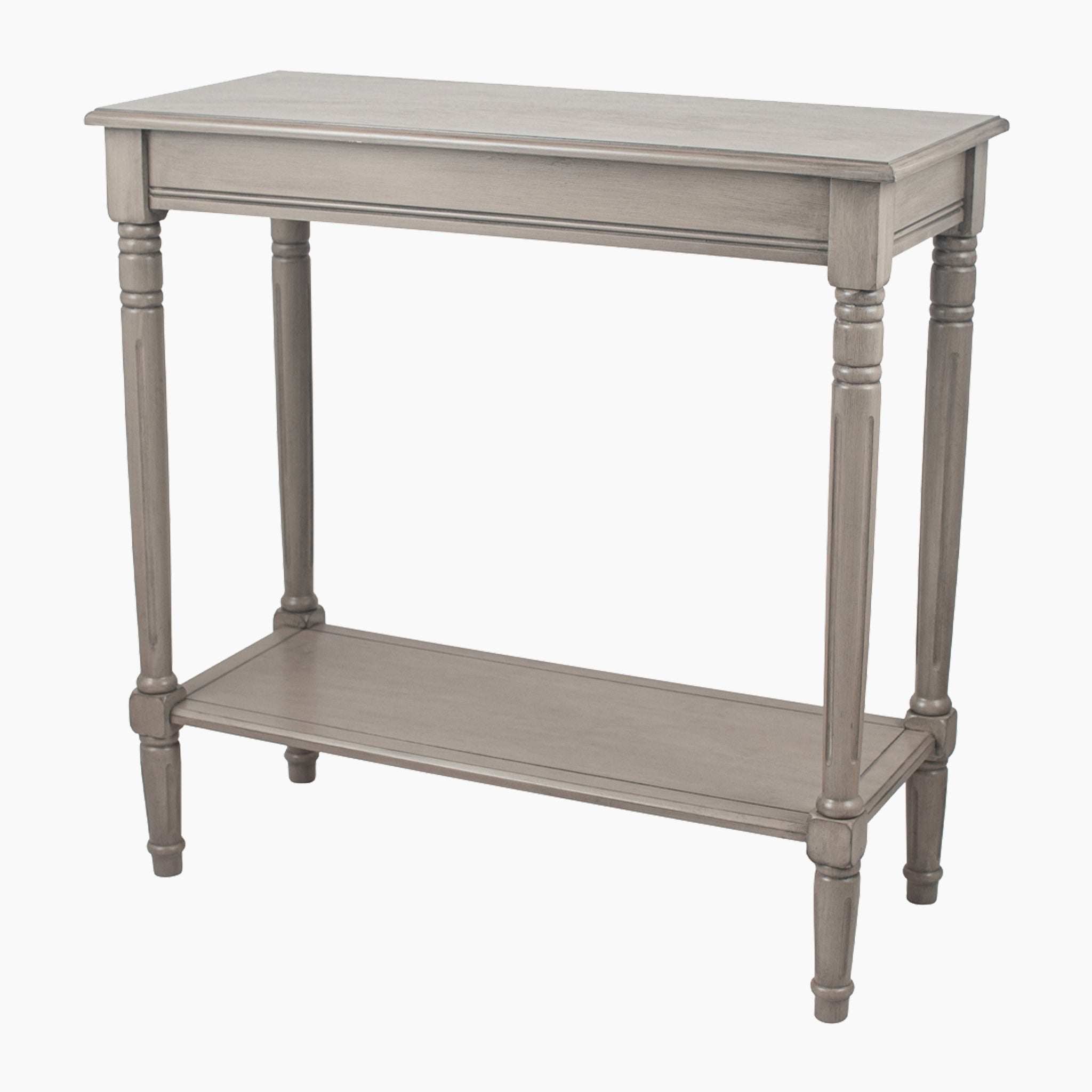 Heritage Taupe Pine Wood Rectangular Console