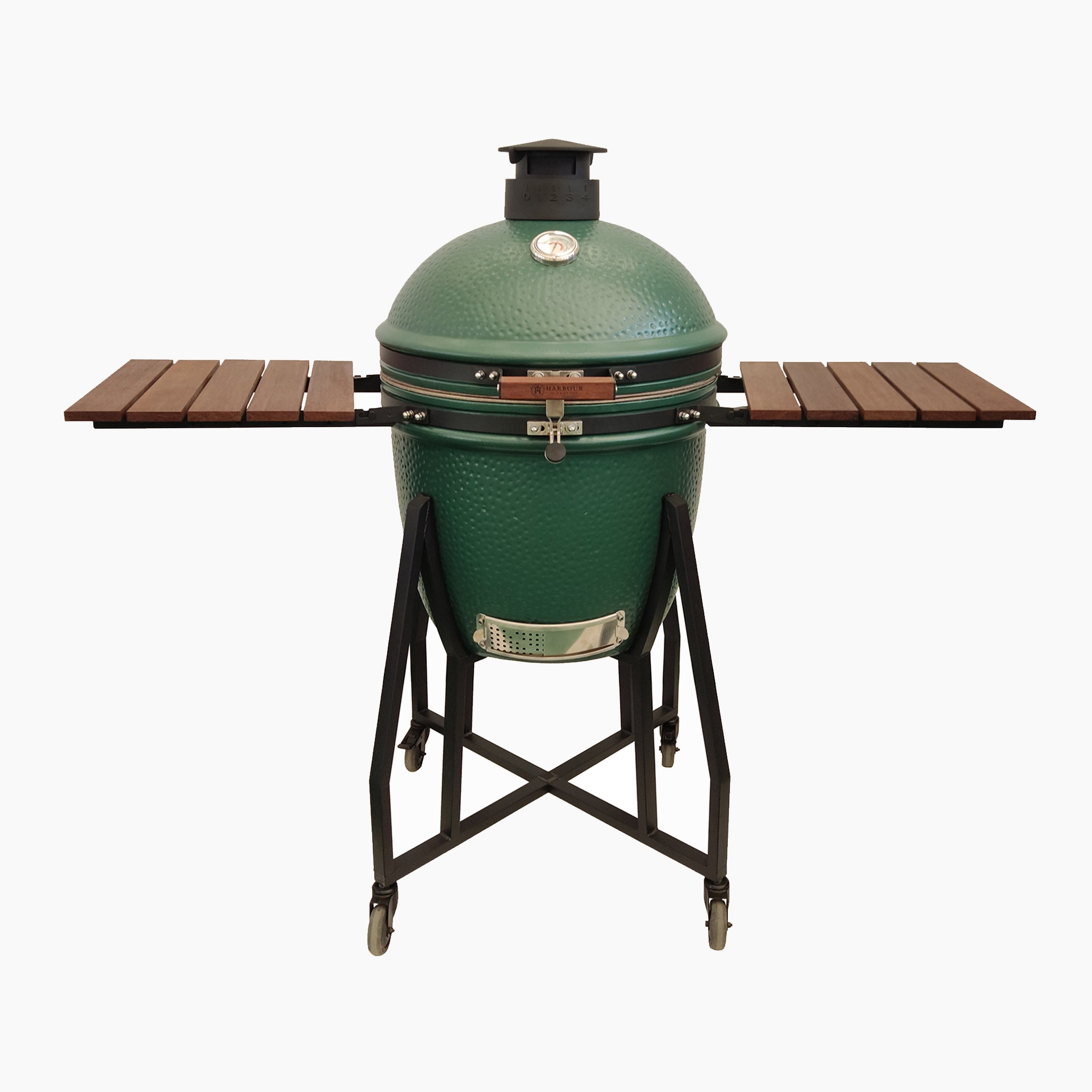 Kamado BBQ 22" Ceramic Grill in Matte Green