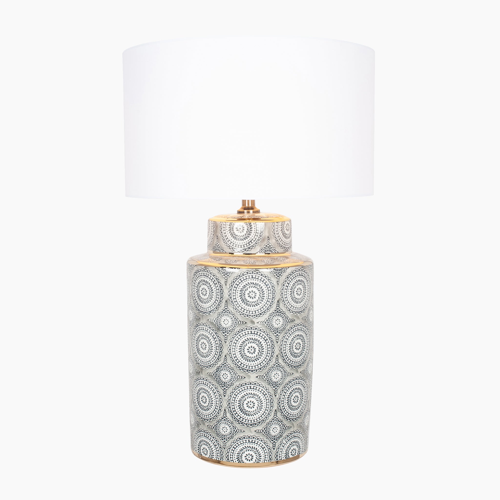 Kari Circle Pattern Ceramic Table Lamp