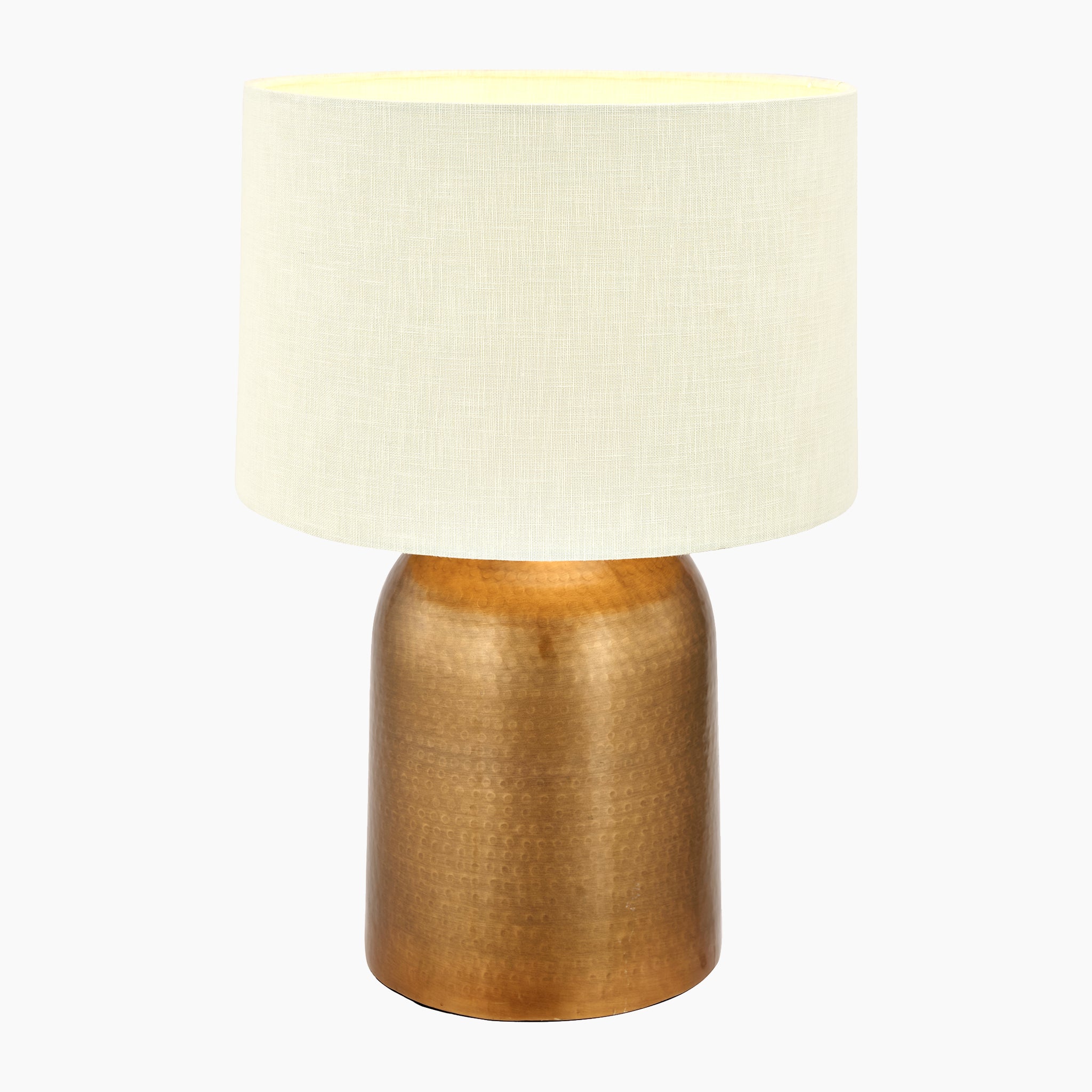 Kochi Antique Brass Metal Hammered Table Lamp