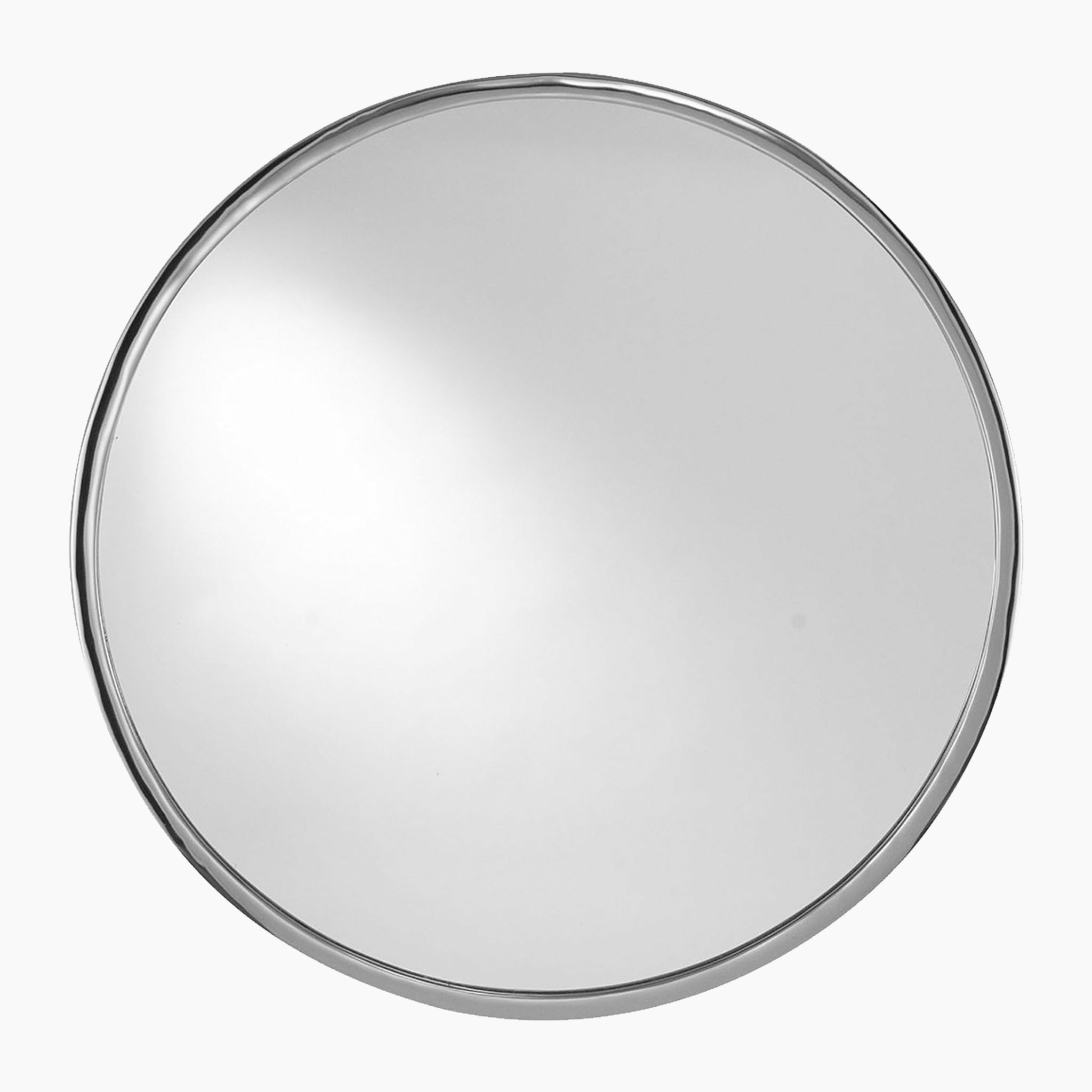Metal Round Wall Mirror in Silver