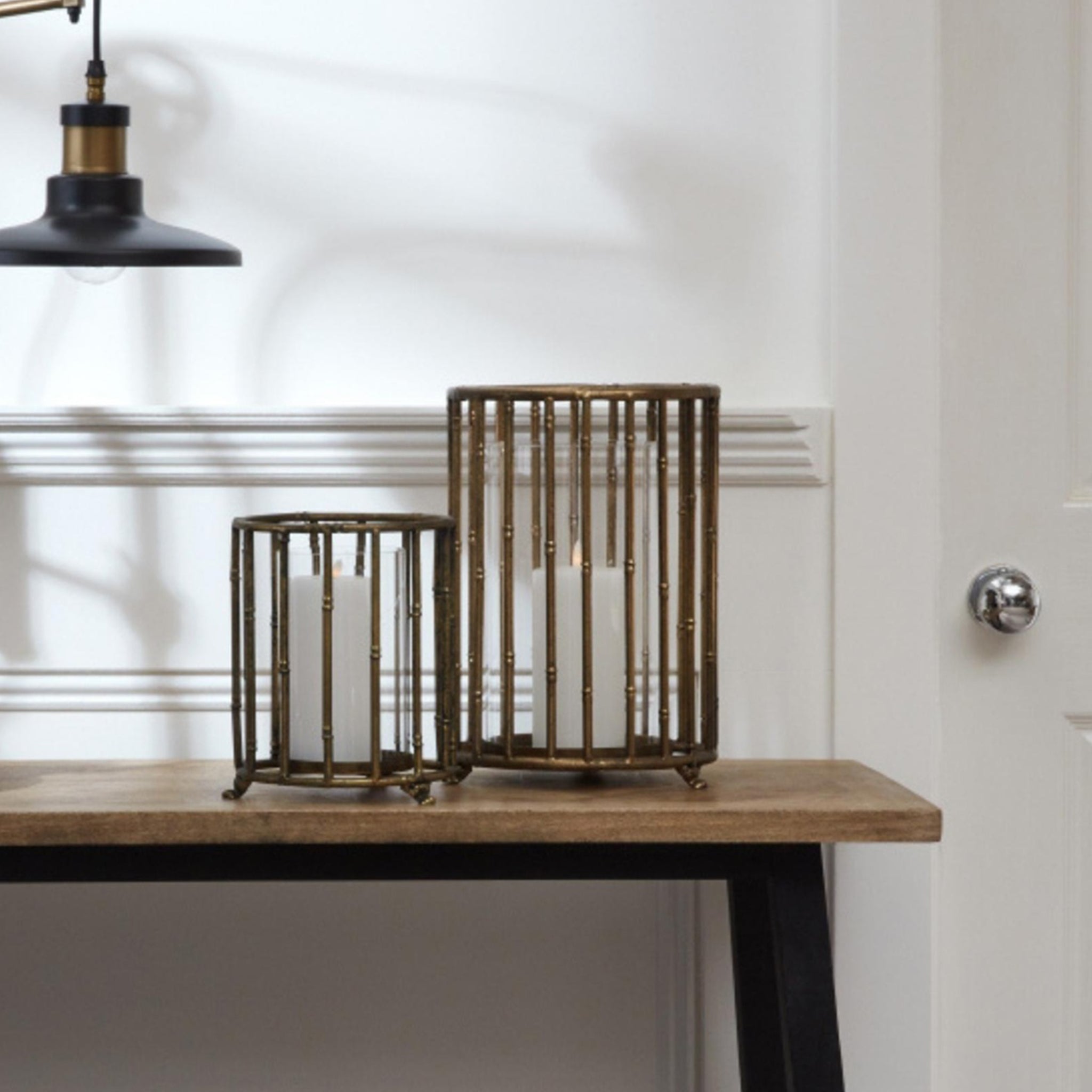 Metallic Bamboo Lantern