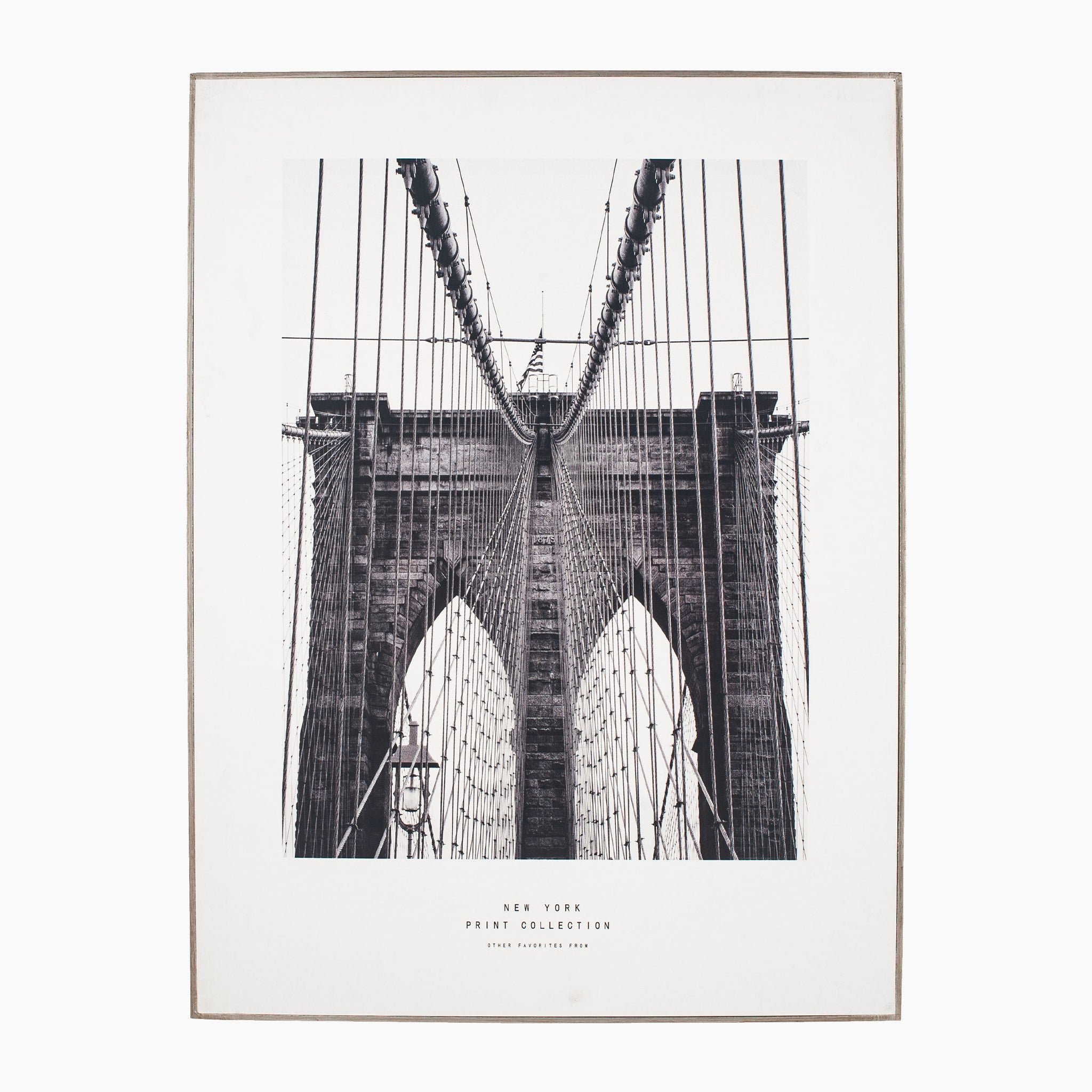 Mono New York Print with Silver Frame