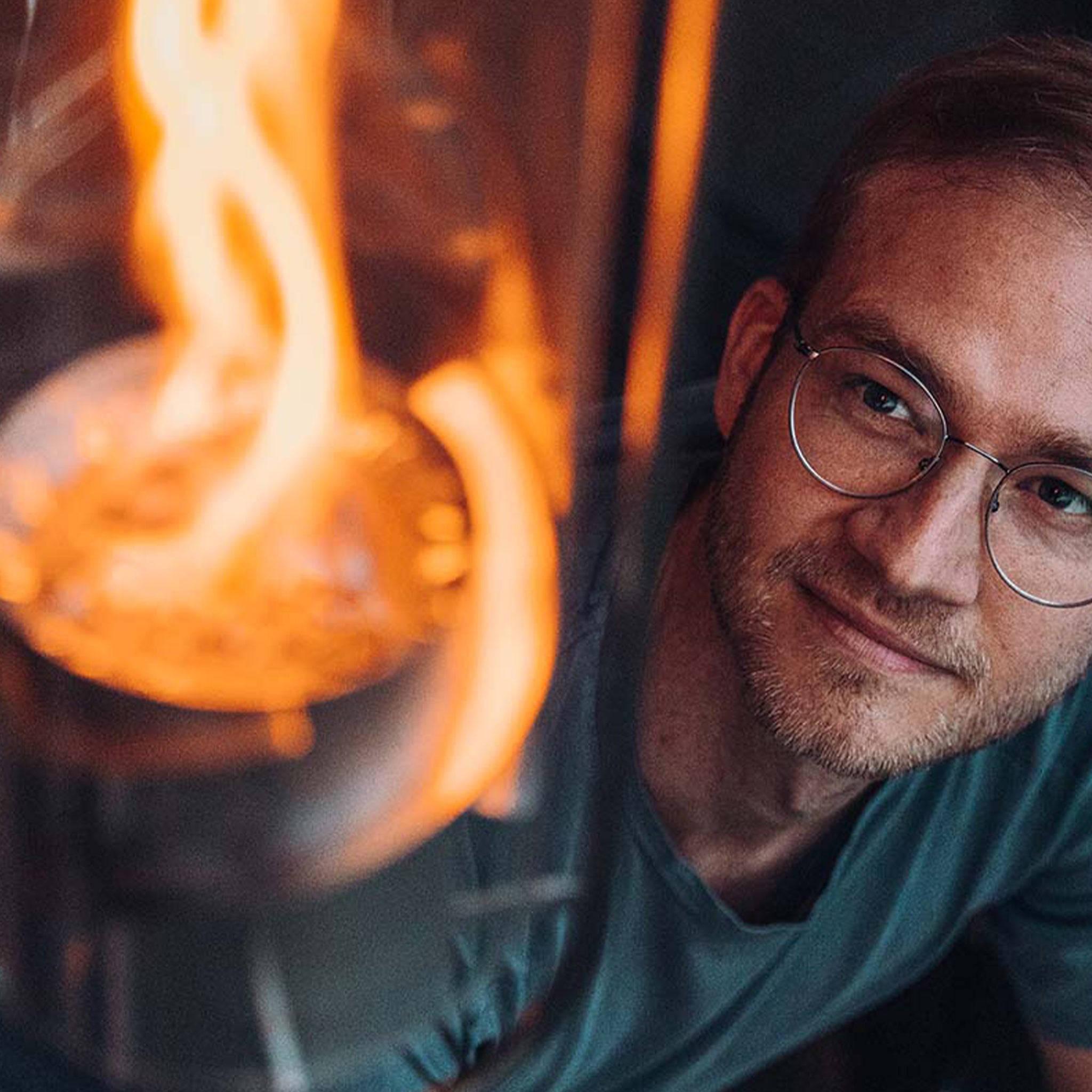 Höfats SPIN 90 Hanging Fire in Silver