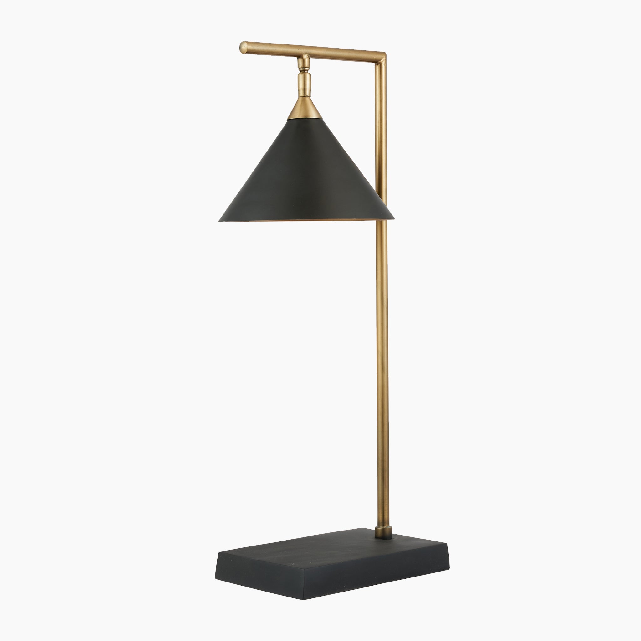 Zeta Matt Black and Antique Brass Table Lamp